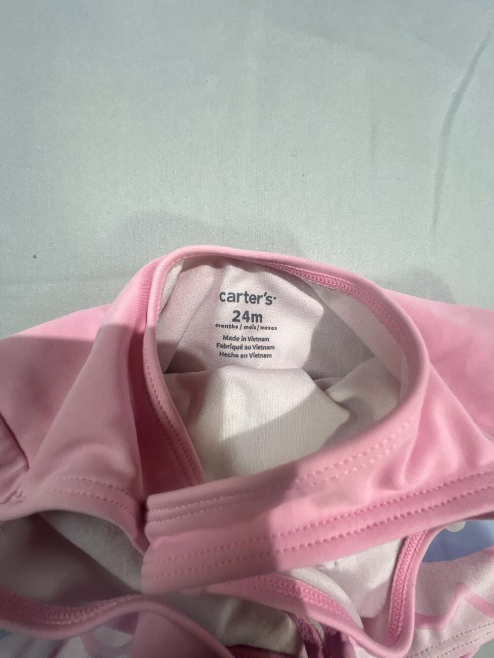 Carter's Pink Fish Heart One-Piece Swimsuit 24M - Picture 3 of 4